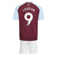 Aston Villa Jhon Duran #9 Heimtrikotsatz Kinder 2024-25 Kurzarm (+ Kurze Hosen)